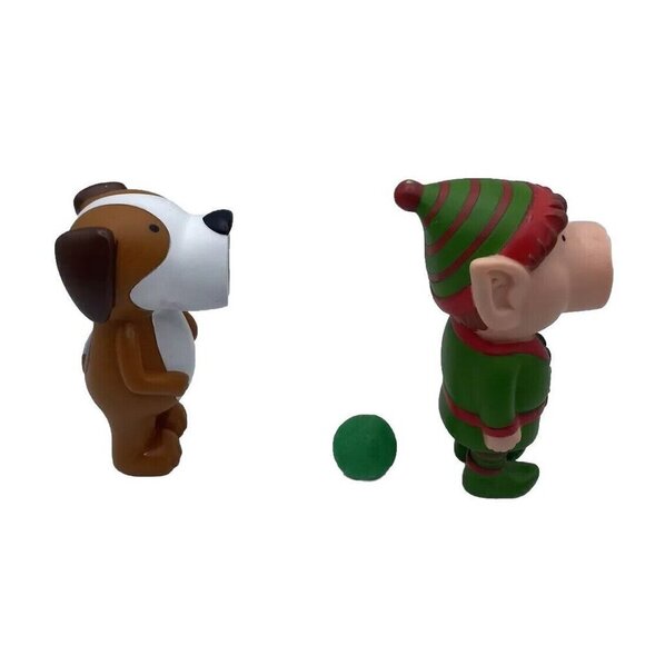 Hog Wild Christmas Elf And Dog Doggy Popper With 1 Ball Toy Soft Air Power Play - Picture 2 of 12